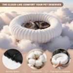 Donut Pet Bed for Indoor Cats and Small Dogs, Self-Heating Dog Bed with Non-Slip... - Image 4
