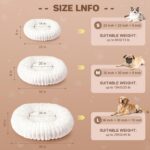 Donut Pet Bed for Indoor Cats and Small Dogs, Self-Heating Dog Bed with Non-Slip... - Image 6