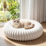 Donut Pet Bed for Indoor Cats and Small Dogs, Self-Heating Dog Bed with Non-Slip... - Image 8