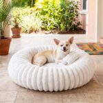 Donut Pet Bed for Indoor Cats and Small Dogs, Self-Heating Dog Bed with Non-Slip... - Image 9