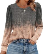 Alaroo Womens Long Sleeve Shirts 2026 Fall Tunic Tops Crewneck Blouses Print - Image 3