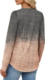 Alaroo Womens Long Sleeve Shirts 2026 Fall Tunic Tops Crewneck Blouses Print - Image 6