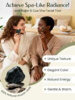 Face Roller & Gua Sha Facial Tools, Face Massager for Self Care, Jade Roller for... - Image 3