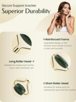 Face Roller & Gua Sha Facial Tools, Face Massager for Self Care, Jade Roller for... - Image 5
