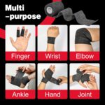AZEN 20 Pack Self Adhesive Bandage Wrap Black, Black Athletic Tape, Vet Wrap, Ta... - Image 4
