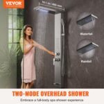 VEVOR Shower Panel System, 5 Shower Modes, LED Shower Panel Tower, Rainfall, Wat... - Image 3