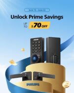 Philips WiFi Keypad Door Lock with Handle, Built-in WiFi, APP Remote Control, Vo... - Image 3