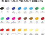 Acrylic Paint Set Canvas Art Paints 24 Colors Perfect Paint Finish (0.41oz,12 ml... - Image 5
