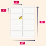 (2" x 4") 30 Sheets, Printable White Sticker Labels, Laser/Inkjet Printing - Mat... - Image 3