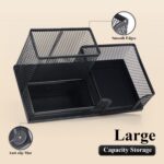 M&G Mesh Pen Holder Desk Organizers Pencil Holder for Desk Black, 3 Compartments... - Image 5