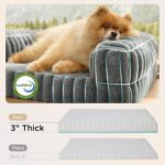 Bedsure ComfyFleece Orthopedic Dog Bed for Medium Dogs, Waterproof Memory Foam ... - Image 4