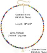 Yoosteel Colorful Initial Necklaces for Girls Kids - Cute Beaded Initial Necklac... - Image 6