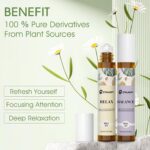 Essential Oils Roll On Set - (Relax, Sleep, Breathe, Focus on) Aromatherapy Oil ... - Image 8