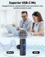 USB C Lavalier Microphone Wireless Mini Mic for Type-C Android Phone/Tablet/PC V... - Image 4