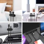 INCHOR Cord Organizer, Cable Clips Cord Holder, Cable Management USB Cable Power... - Image 5