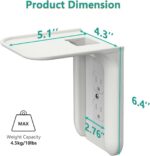 WALI Outlet Shelf Wall Holder, Bathroom Shelf up to 10lbs Standard Vertical Dupl... - Image 4