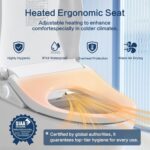 Smart Bidet Toilet Seat with Remote, Adjustable Heated Seat&Air Dryer, Endless I... - Image 4