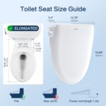 Smart Bidet Toilet Seat with Remote, Adjustable Heated Seat&Air Dryer, Endless I... - Image 9