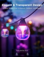 Govee Clear Bulb Outdoor String Lights 144ft, RGBWIC Smart Outdoor Lights with 4... - Image 9