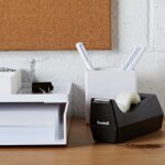 Scotch Desktop Tape Dispenser, Black, 2.7 in. x 2.7 in. x 6.4 in., 1 Tape Dispen... - Image 3