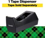 Scotch Desktop Tape Dispenser, Black, 2.7 in. x 2.7 in. x 6.4 in., 1 Tape Dispen... - Image 4