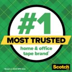 Scotch Desktop Tape Dispenser, Black, 2.7 in. x 2.7 in. x 6.4 in., 1 Tape Dispen... - Image 5