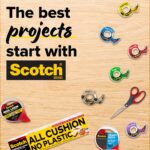 Scotch Desktop Tape Dispenser, Black, 2.7 in. x 2.7 in. x 6.4 in., 1 Tape Dispen... - Image 11