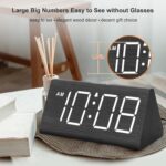 DreamSky Wooden Digital Alarm Clocks for Bedrooms - Electric Desk Clock with Lar... - Image 3