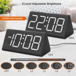DreamSky Wooden Digital Alarm Clocks for Bedrooms - Electric Desk Clock with Lar... - Image 5