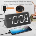 DreamSky Wooden Digital Alarm Clocks for Bedrooms - Electric Desk Clock with Lar... - Image 6