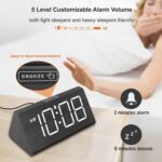 DreamSky Wooden Digital Alarm Clocks for Bedrooms - Electric Desk Clock with Lar... - Image 7