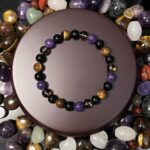 1PC Tiger's Eye Beaded Bracelet – 8 mm Stretchy Healing Crystal Jewelry for Men ... - Image 3
