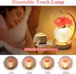 AMWGIMI Women Gifts Rose Flower Lamp,Rechargeable Cordless LED Touch Lamp | 3-Co... - Image 4