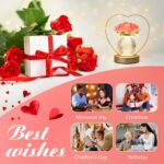 AMWGIMI Women Gifts Rose Flower Lamp,Rechargeable Cordless LED Touch Lamp | 3-Co... - Image 8