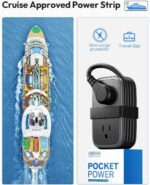Travel Power Strip with USB Ports, NTONPOWER 4ft Flat Plug Wrapped Around Short ... - Image 4