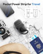 Travel Power Strip with USB Ports, NTONPOWER 4ft Flat Plug Wrapped Around Short ... - Image 7