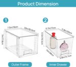Vtopmart 4 Pack Large Stackable Storage Drawers,Easily Assemble Acrylic Bathroom... - Image 4