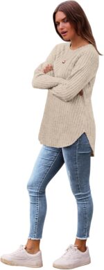 Saloogoe Long Sleeve Shirts for Women 2025 Fall Clothes Tunic Tops Loose Fit Dre... - Image 5