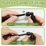30 PCS Quick Connect 1/4" Drip Irrigation Elbow Fitting, Push-to-Connect Drip Ir... - Image 4