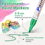 Oil Based Paint Pen, Permanent Paint Marker: Quick-Dry, Waterproof Marker Set of... - Image 3