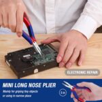 WORKPRO Mini Pliers Set, 3-Piece Small Pliers Tool Kit Includes 4” Diagonal Plie... - Image 9