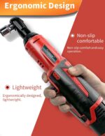 AOBEN Cordless Electric Ratchet Wrench Set, 3/8" 12V Power Ratchet Tool Kit With... - Image 6