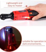AOBEN Cordless Electric Ratchet Wrench Set, 3/8" 12V Power Ratchet Tool Kit With... - Image 7