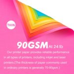 Colored Print&Copy Paper 8.5x11 Inches,180 Sheets 9 Colors Pastel A4 Printer Pap... - Image 3