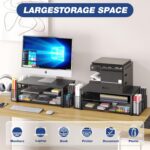 OPNICE Desk Organizer and Accessories, 2-Tier Computer Monitor Stand Riser with ... - Image 5