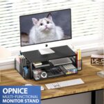 OPNICE Desk Organizer and Accessories, 2-Tier Computer Monitor Stand Riser with ... - Image 7