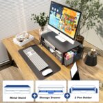 OPNICE Desk Organizer and Accessories, 2-Tier Computer Monitor Stand Riser with ... - Image 8