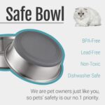 PEGGY11 Nonslip Stainless Steel Dog Cat Bowls, 2 US Cup, 2 Count - Image 3