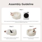 Bedsure ComfyFleece Cat Bed, Washable Round Cute Pet Beds for Indoor Cats, Supe... - Image 7