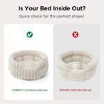 Bedsure ComfyFleece Cat Bed, Washable Round Cute Pet Beds for Indoor Cats, Supe... - Image 8